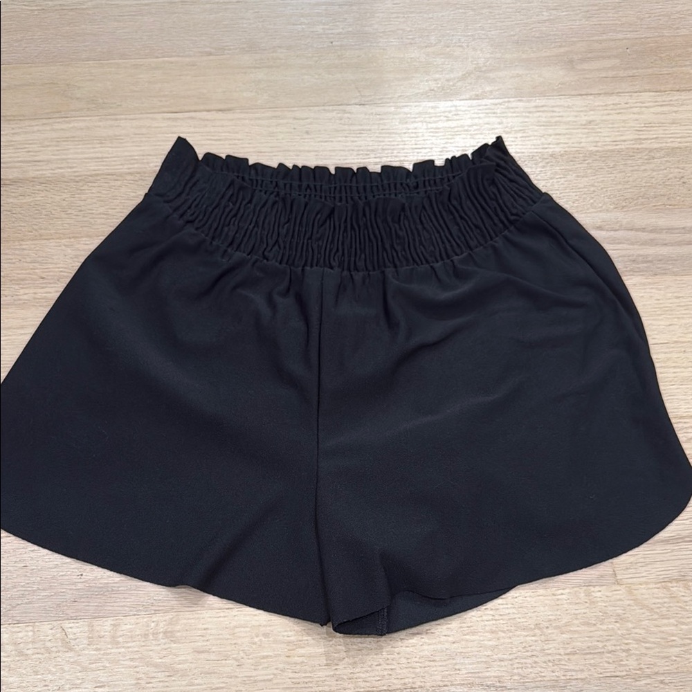 Mango Black High Waist Women's Shorts